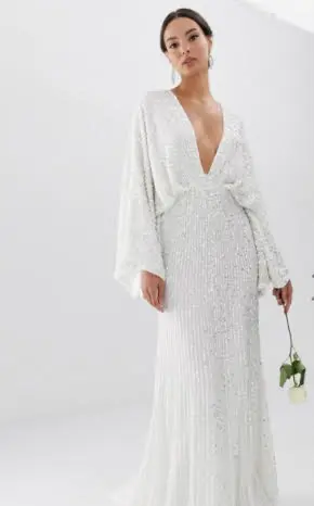 Asos sequin wedding dress. Boho wedding dress